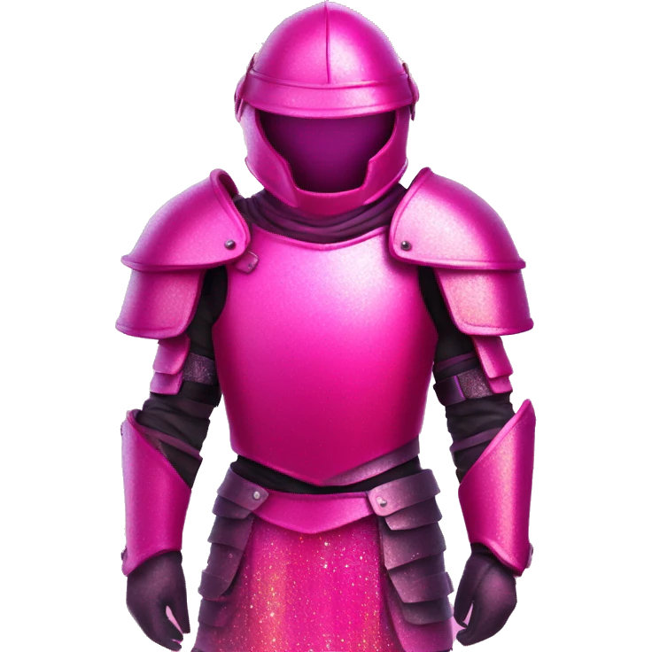 Hot Pink ombre full body armor with glitter  emoji