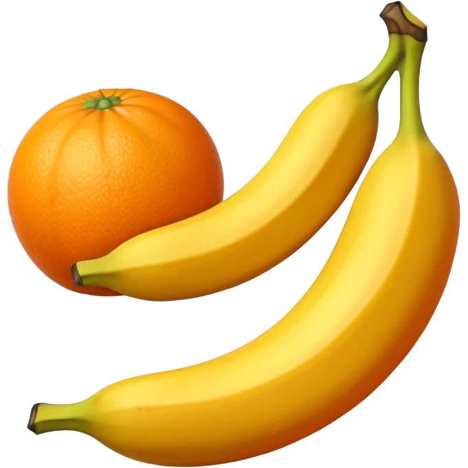 Two oranges and a banana in the middle  emoji