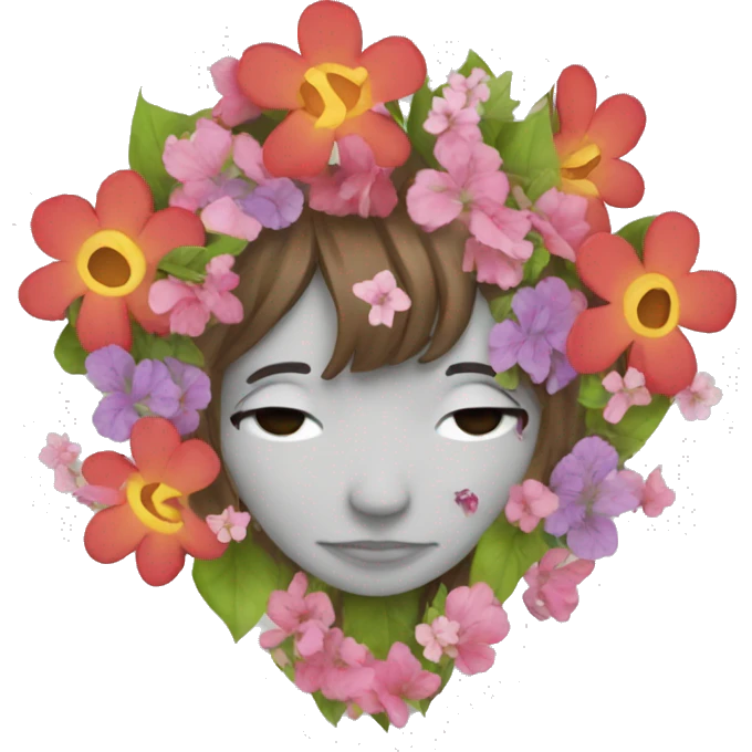 hear with flowers emoji