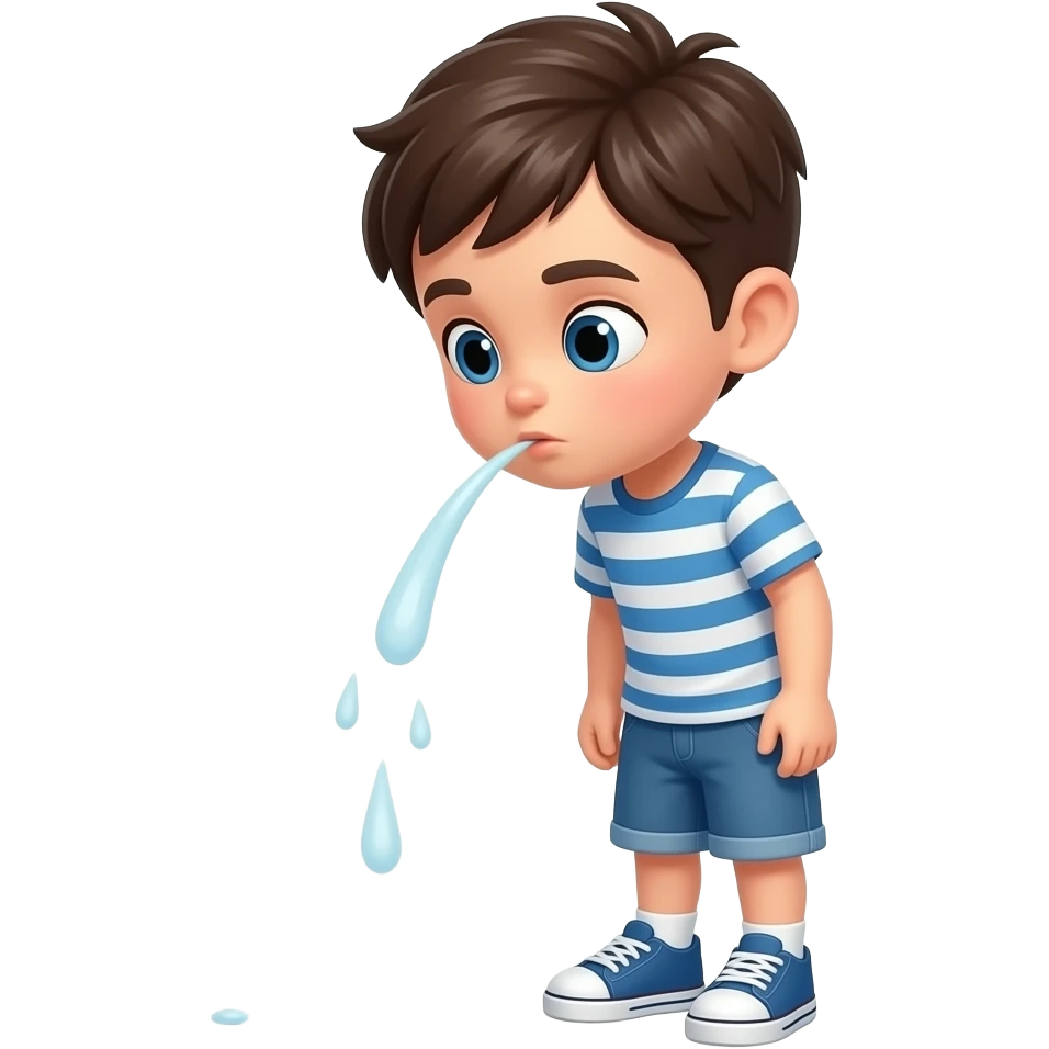 Kid boy full body peeing emoji