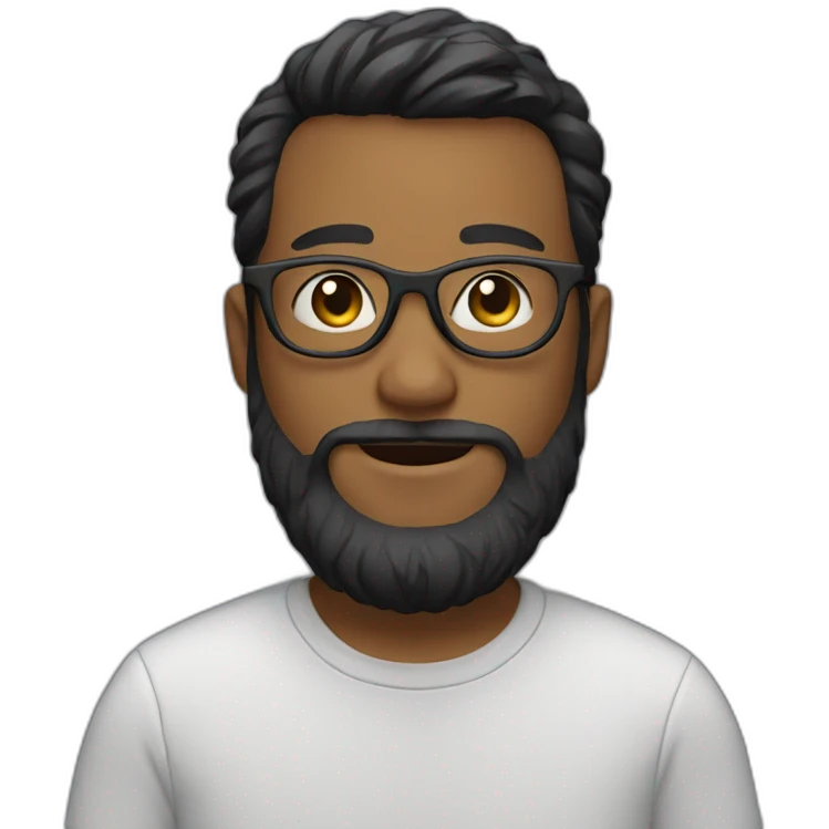 A boyboy with beard and glasses emoji