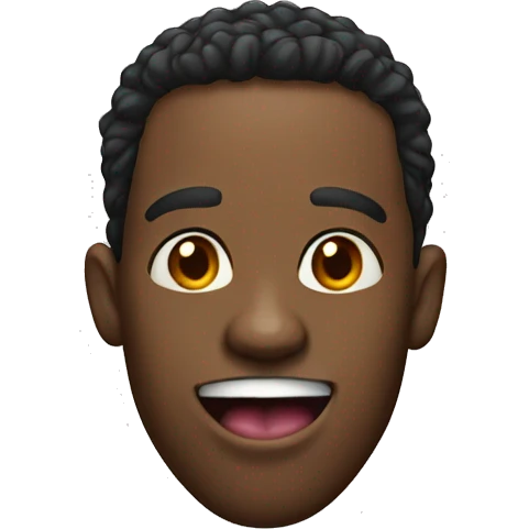 black man with tongue out of his mouth emoji