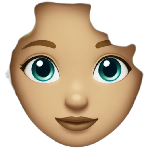 Blonde curly hair mid length girl blue eyes with turquoise earrings emoji