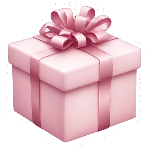 Light pink Christmas gifts under a white Christmas tree  emoji