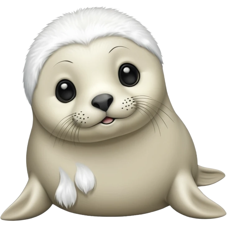cute white fur seal emoji