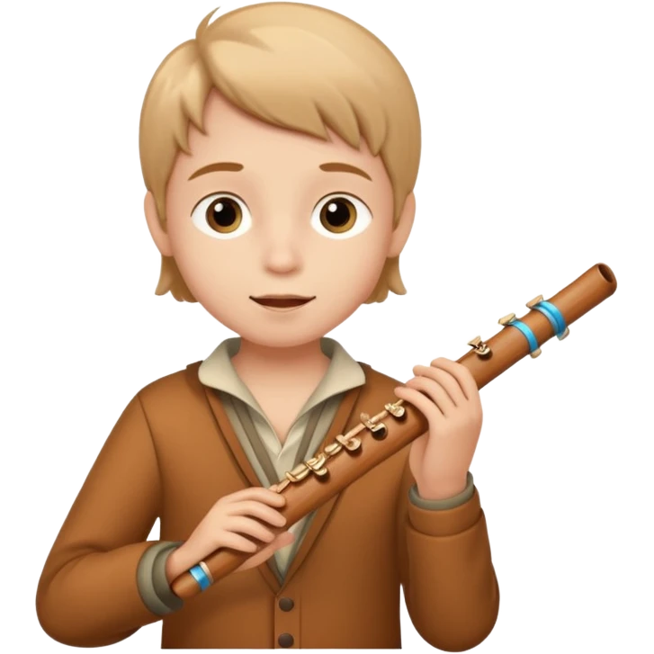 kid plays flute emoji