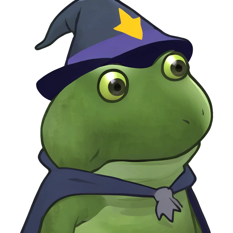 frog with wizard hat  emoji