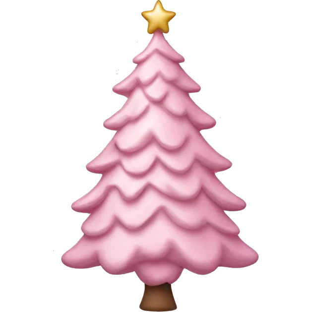 pastel pink christmas tree emoji
