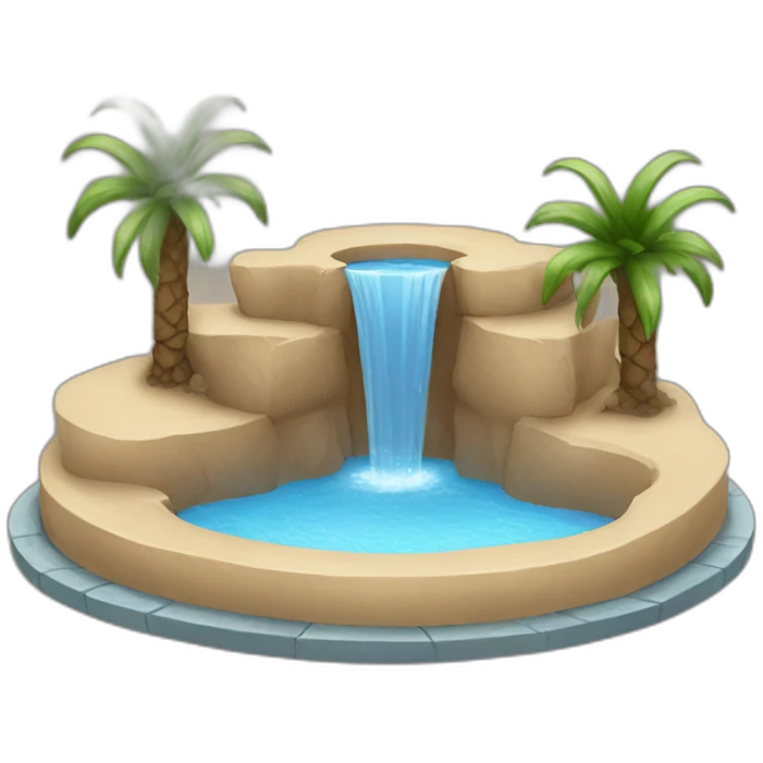 Desert fountain emoji