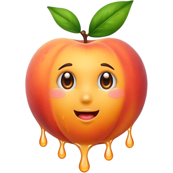 dripping peach emoji emoji