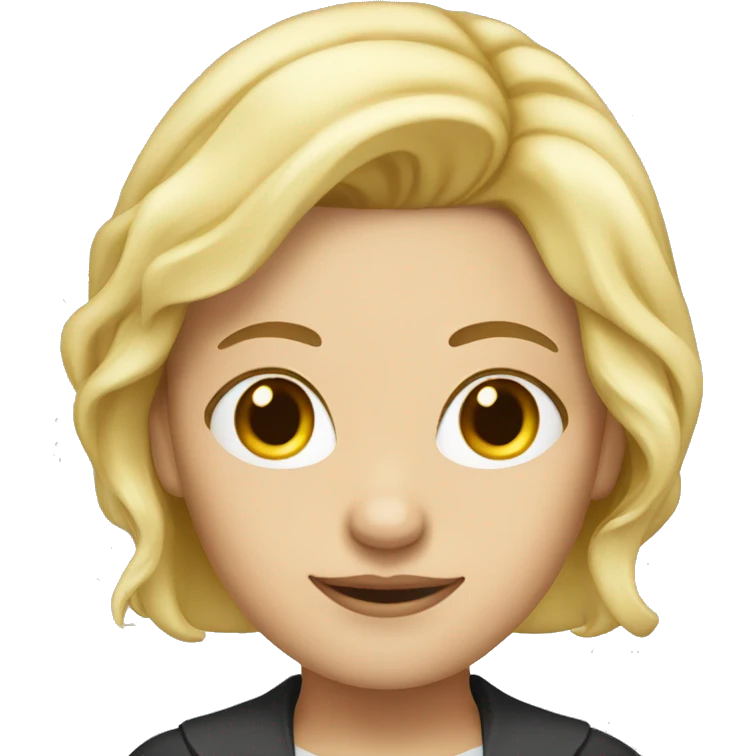phd hat woman white skin and blond hair  emoji