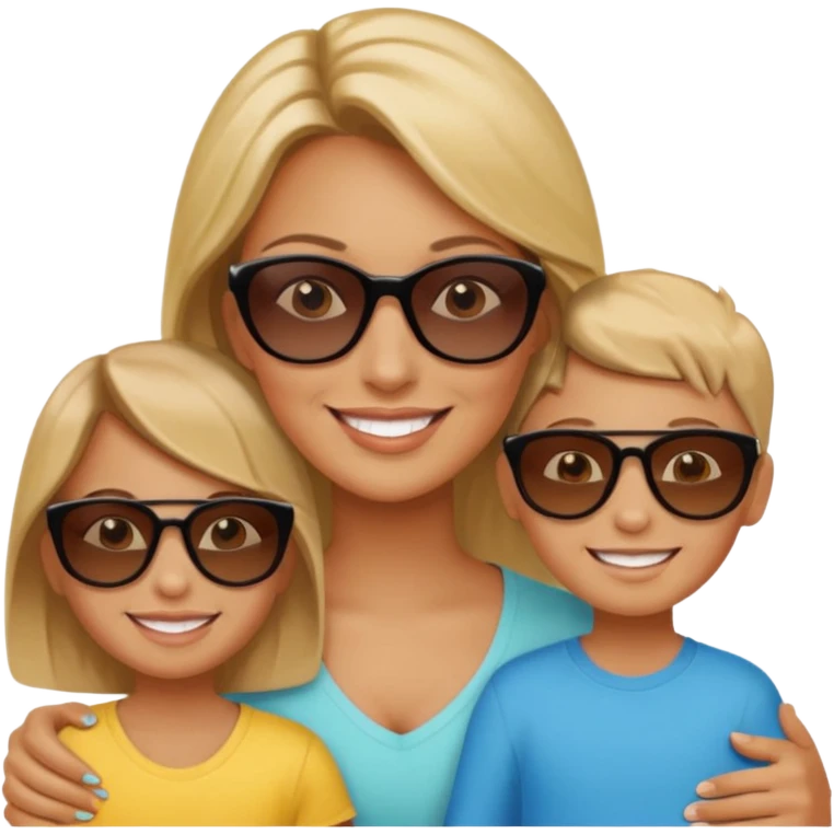 Nany with kids emoji