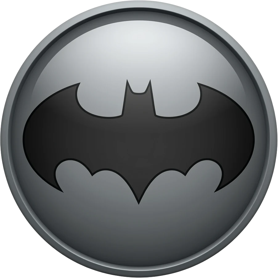 Black batman logo emoji