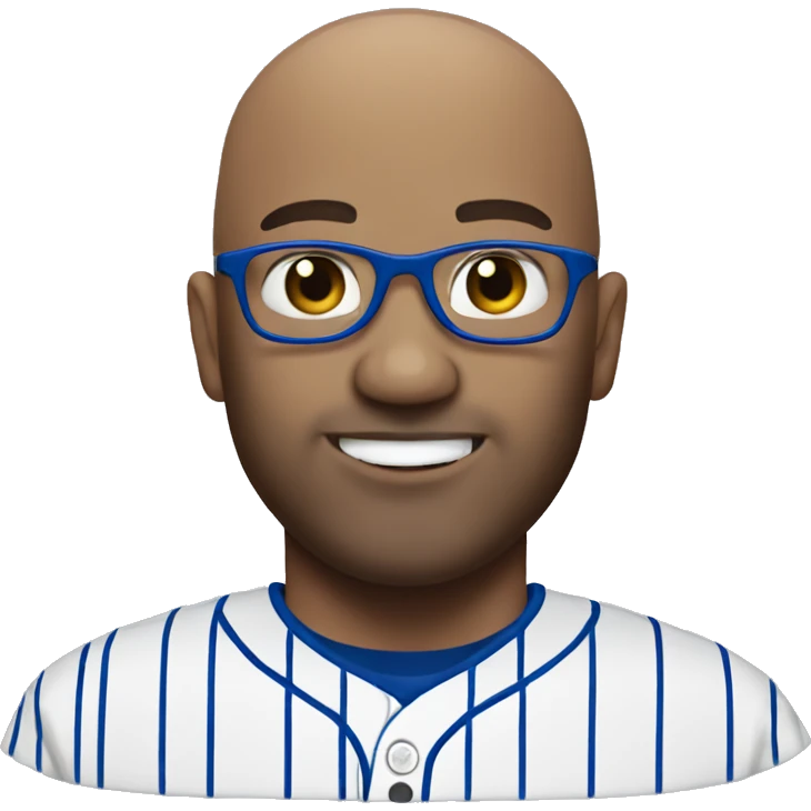 Bald guy with dodgers jersey emoji
