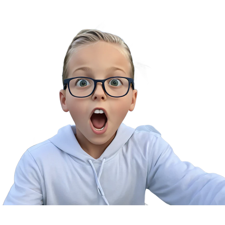boy with glasses outdoors emoji