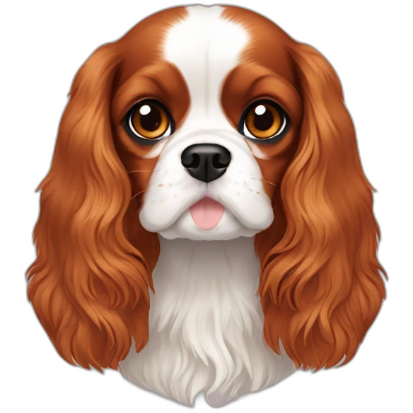 cavalier king charles spaniel freckled face emoji