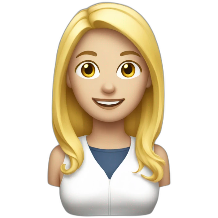 Blond hair Delivery girl  emoji
