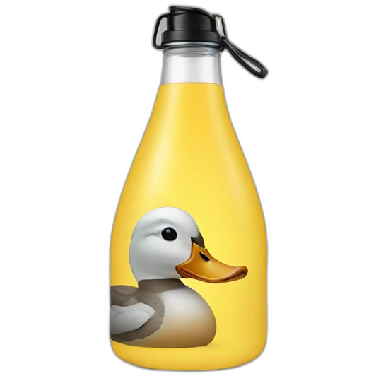 duck water bottle in the middle emoji