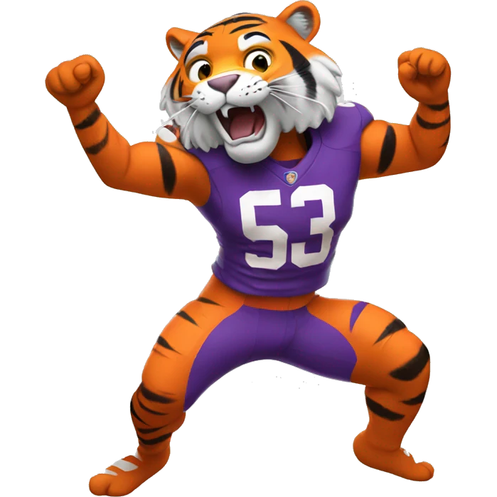 Clemson tiger dancing emoji