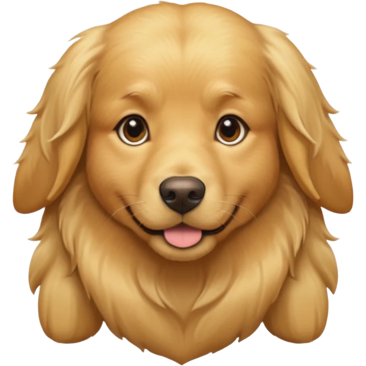 golden dog with long blonde hair emoji
