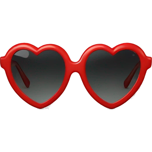 vintage red heart sunglasses emoji