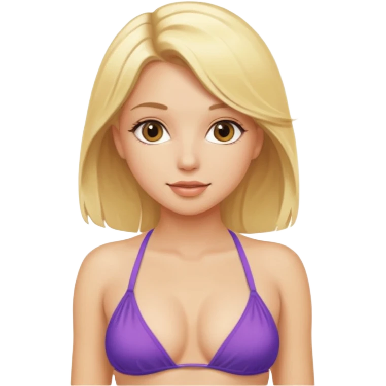 A sexy girl wiht blond Hair and a Bikini  emoji