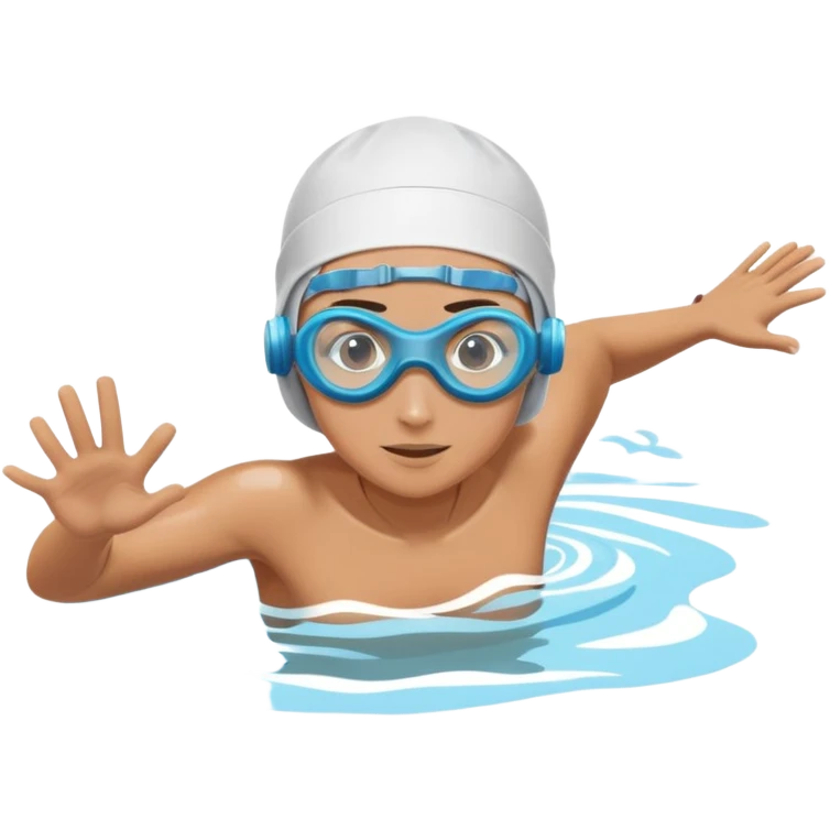 person swimming freestyle in pool emoji