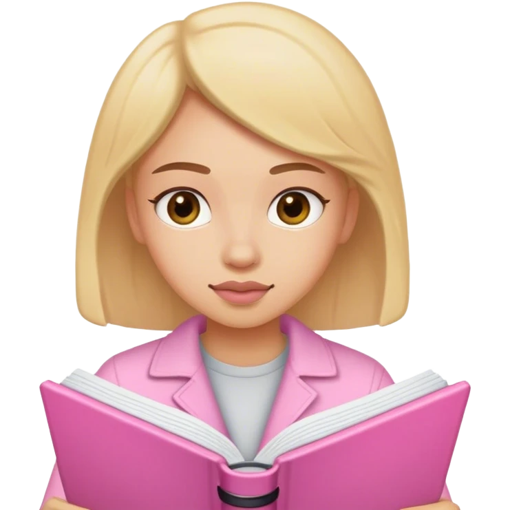 Writing in pink journal  emoji