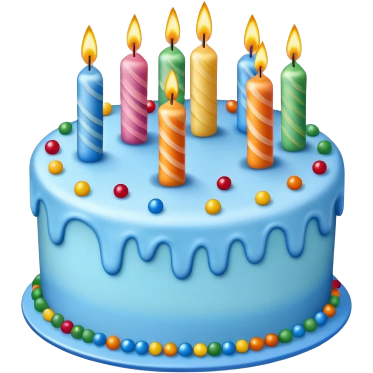 blue birthday emoji