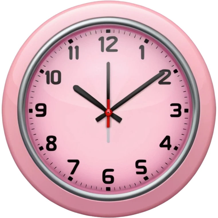 make pink clock with very girly pink tones. emoji