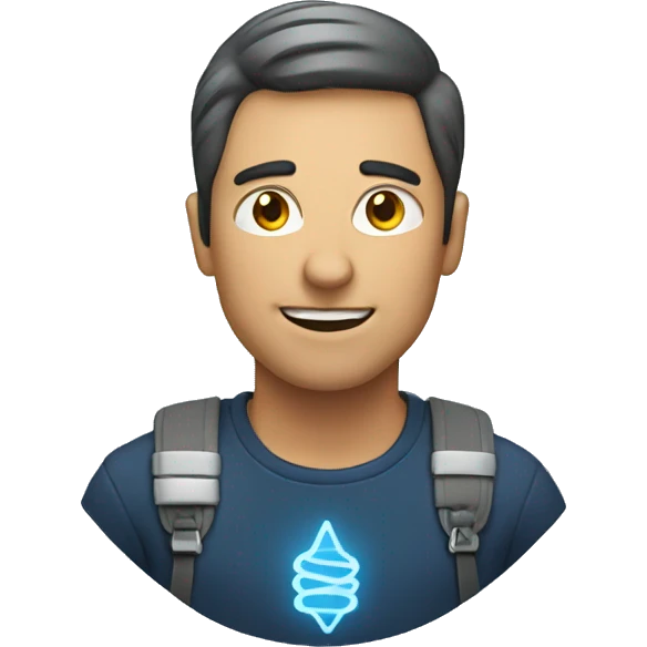 A man that uses electric energy emoji