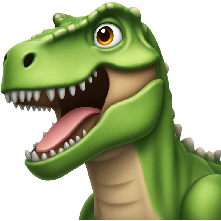 dinosaur with hands around neck  emoji
