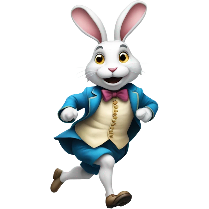 Alice in wonderland rabbit running late  emoji