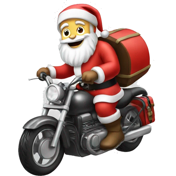 Santa in a motorbike emoji