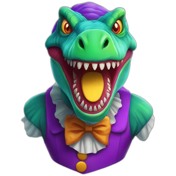 Clown sur t-rex emoji