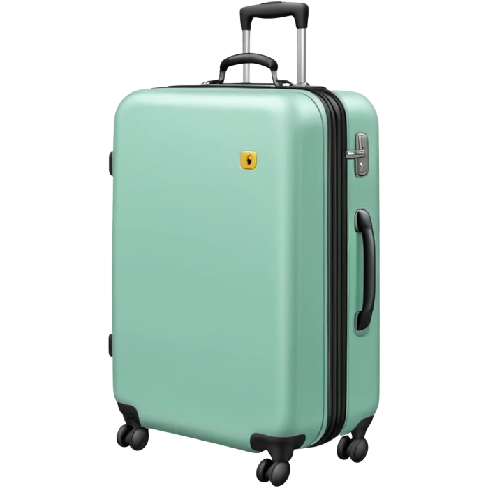 Mint green wheeled suitcase emoji