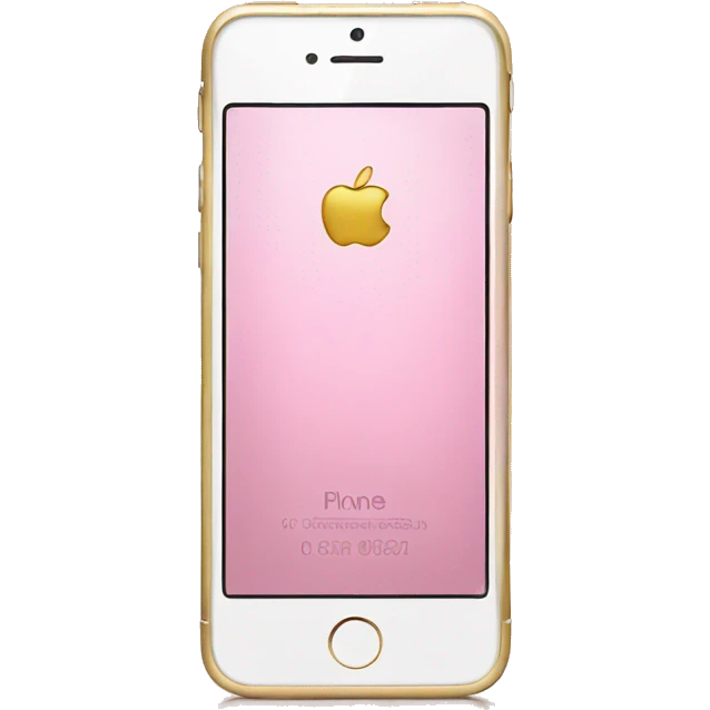 pink and gold iphone emoji