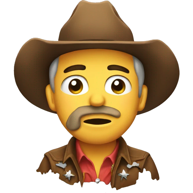 Puking cowboy emoji