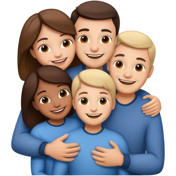 abrazar a mi papa mama he hijo emoji