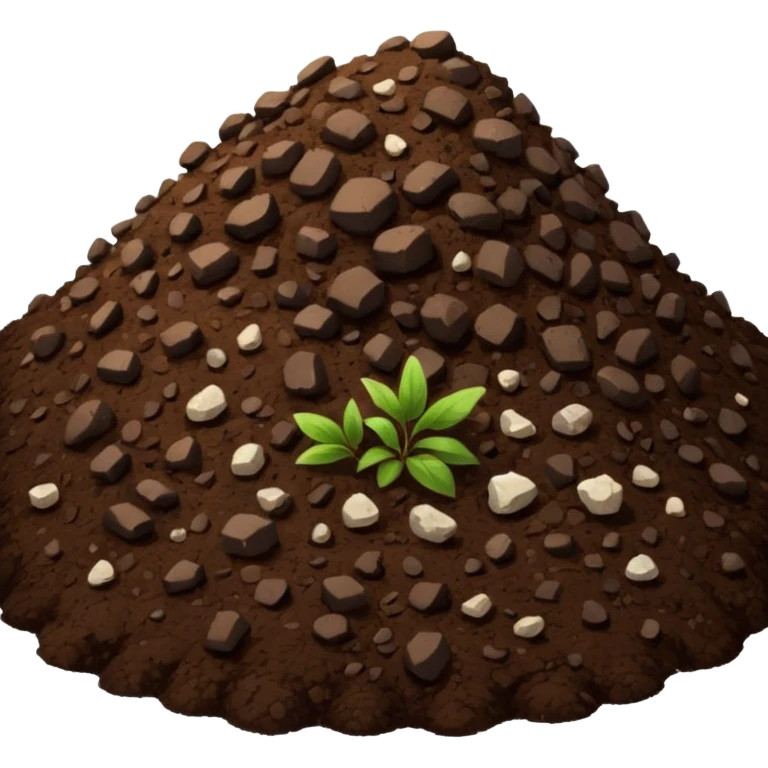 pile of soil with small pieces only emoji