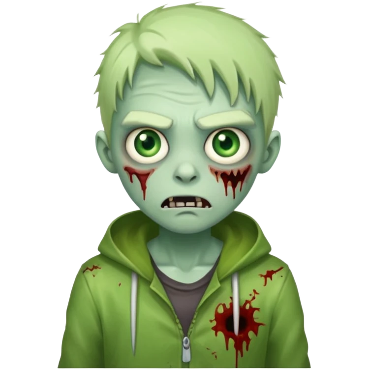 A cute and funny zombie shows "Cool" emoji