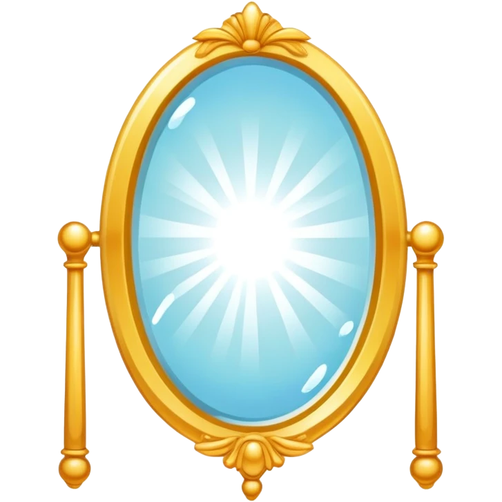 Light reflected from the mirror emoji