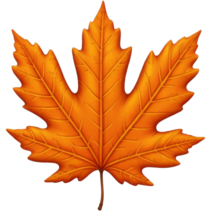 super realistic autumn leaf emoji