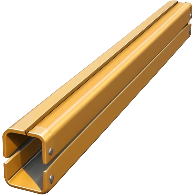 Clean metal beam, smooth steel surface, no rust, no scratches, industrial support beam, realistic, neutral color, high-quality render emoji