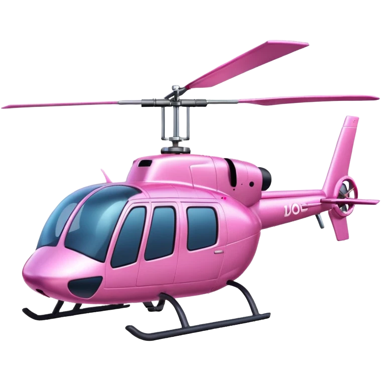 Pink helicopter emoji