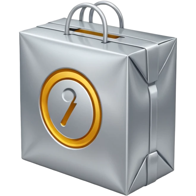 The percentage symbol on the package emoji