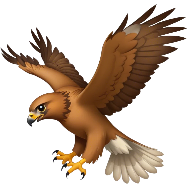 hawk swooping in on a baby emoji