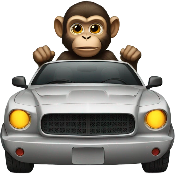 monkey driving a hellcat emoji