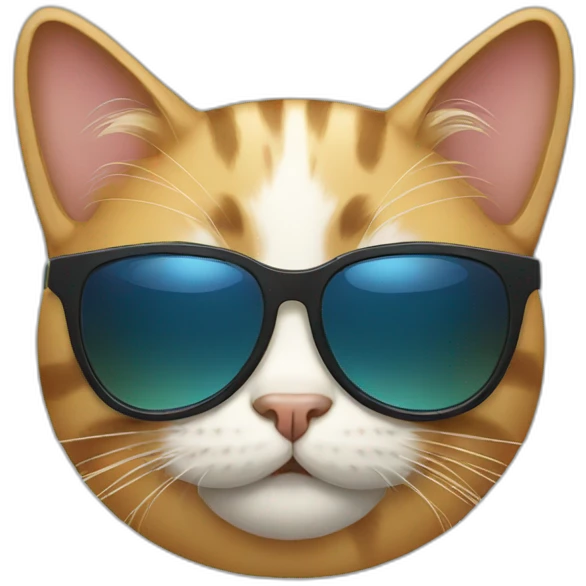 Cat with sunglasses emoji