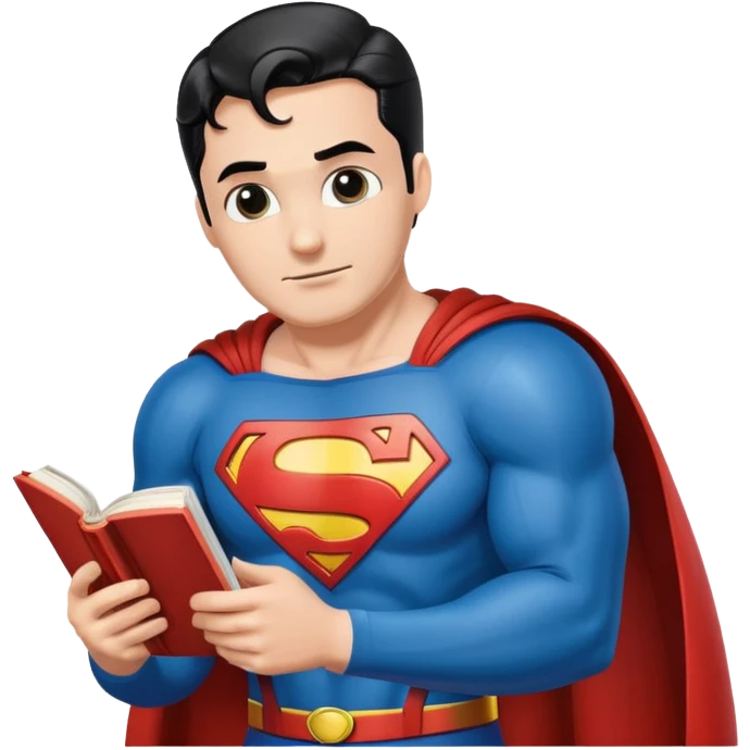 A book with Superman comics emoji